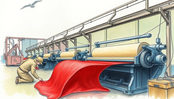 22.19.5 — Производство прорезиненных текстильных материалов, кроме кордных тканей