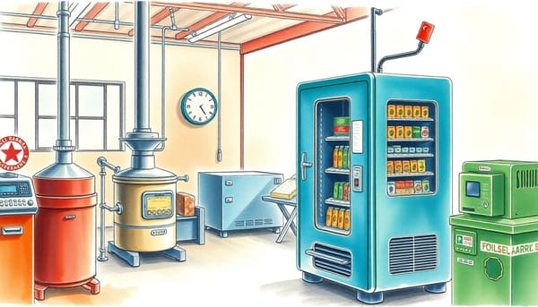 28.29.4 — Производство центрифуг, каландров и торговых автоматов